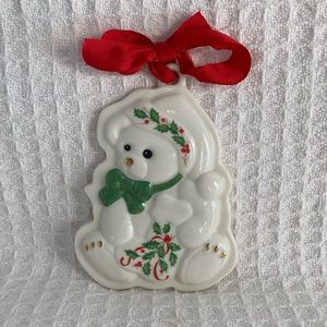 Lenox Teddy Bear Cookie Press Or Christmas Ornament NWT